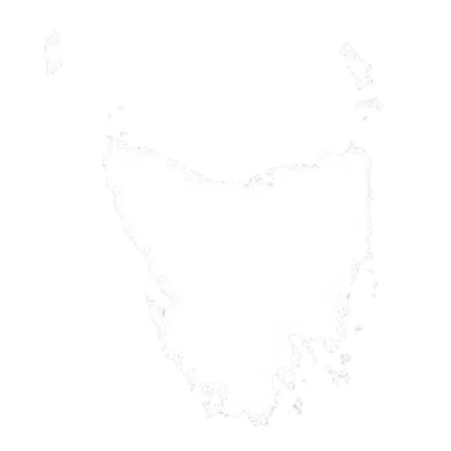 Outline map of Tasmania